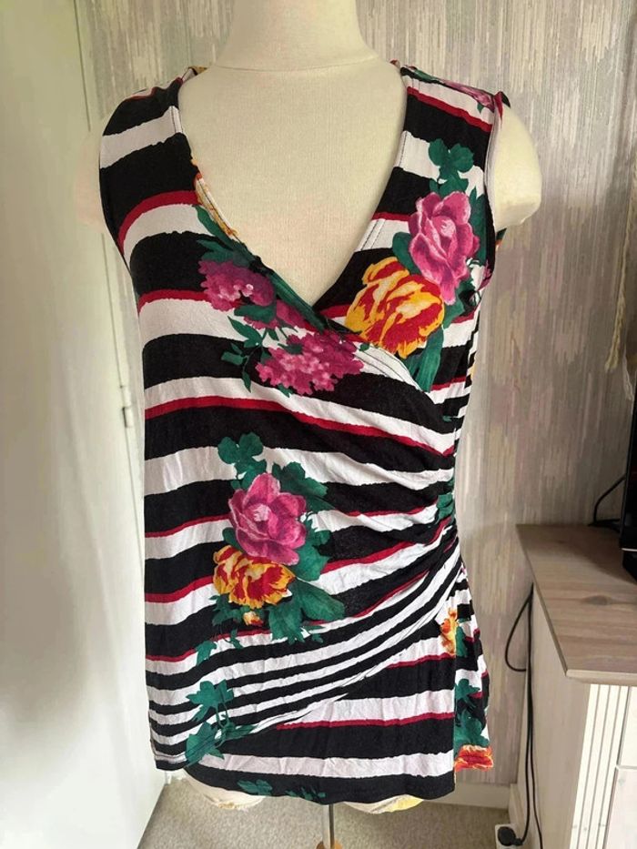 Tunique fleurie taille 40 marque ms mode •