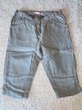 Pantacourt CFK Monoprix gris 5 ans en lin