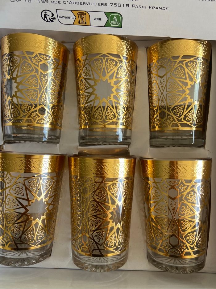 Set de 6 verre à thé 200ml neuf - photo numéro 2