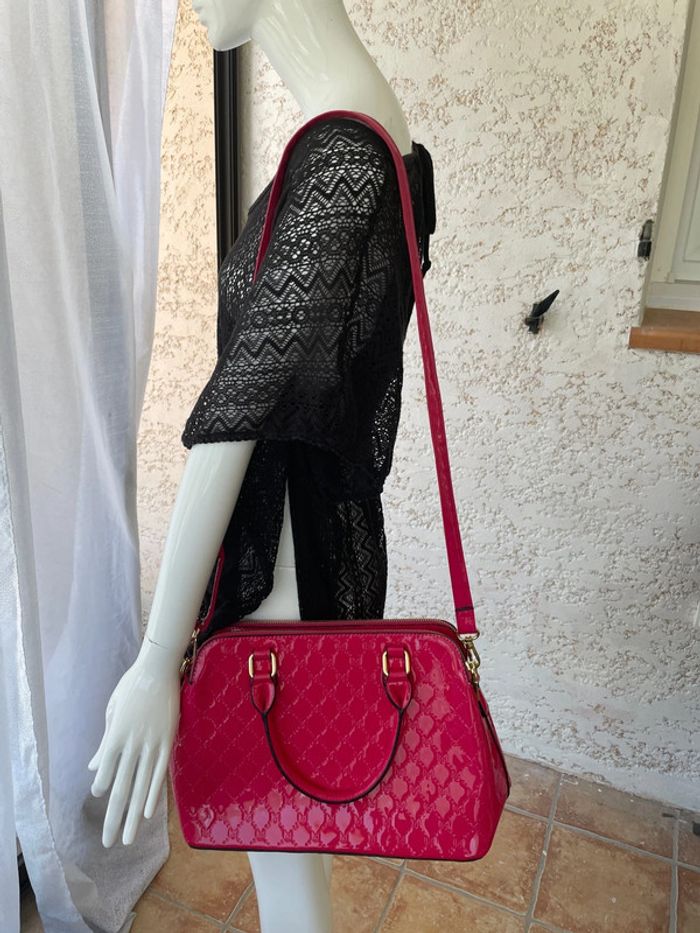 Sac à main, vernis rose
