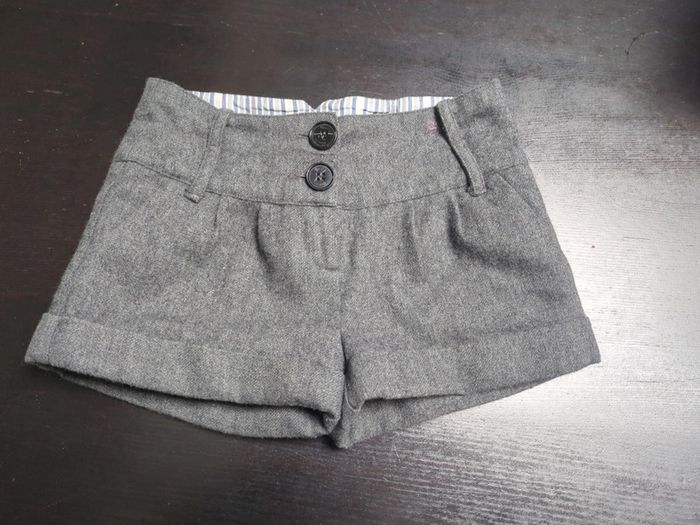 Short gris chiné laine Cyrillus 5 ans