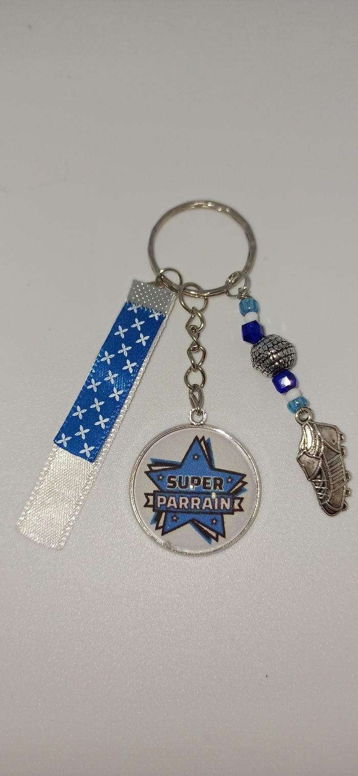 Porte clé parrain " Super parrain "