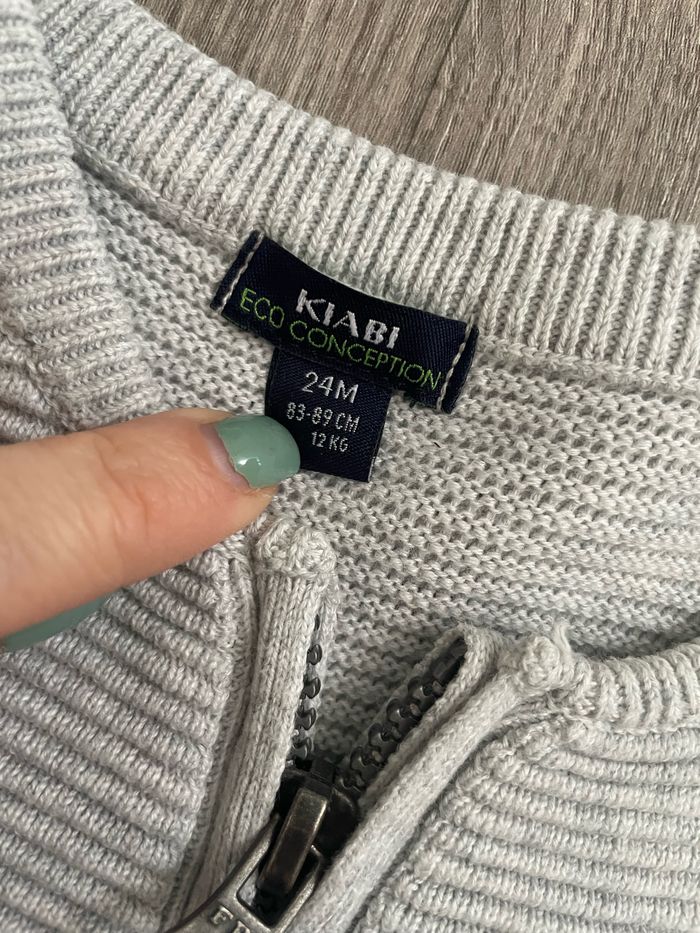 Gilet zippé Kiabi 24 mois NEUF - photo numéro 4