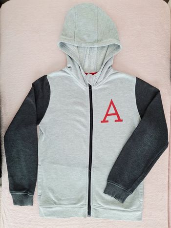 Veste sweat zippée à capuche Go Sport 12 ans Gris clair et gris foncé