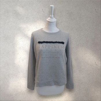 Sweat shirt gris imprimé taille S