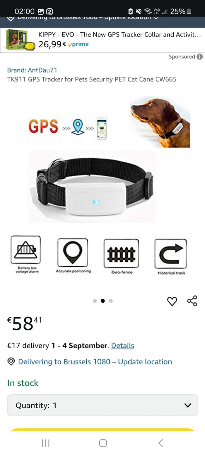 Collier Traceur Gps pour animaux de compagnie - photo numéro 3