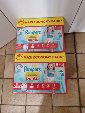 148 couches culotte Pampers premium protection taille 5
