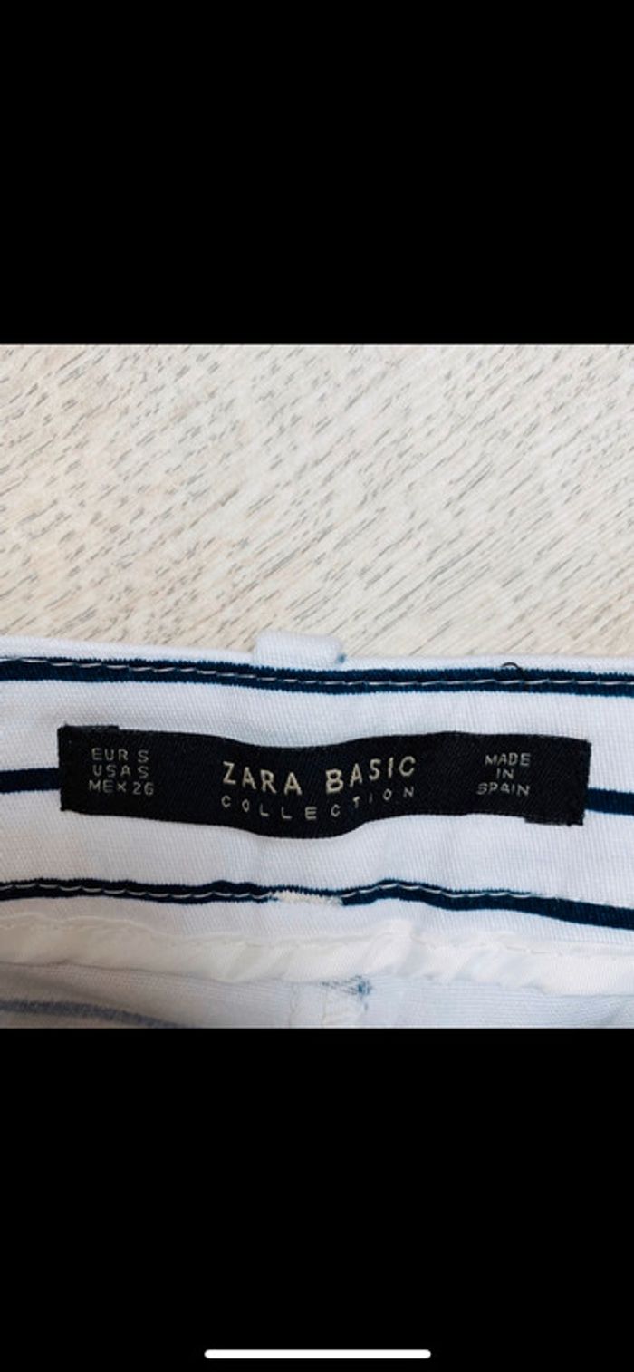 Short taille haute marinière Zara - photo numéro 3