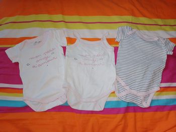 Lot de 3 body 3 mois