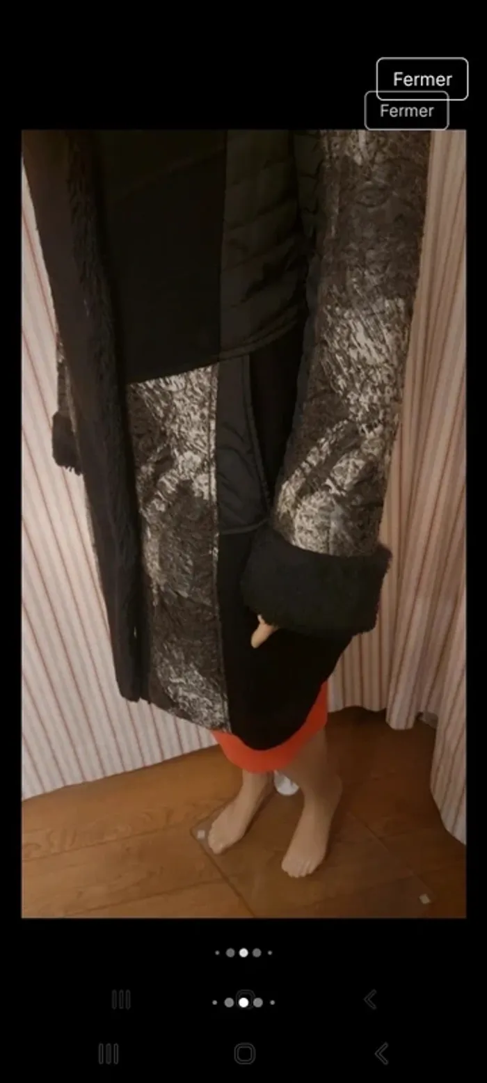 Manteau Bonita noir/gris parfait état taille 36 - photo numéro 10