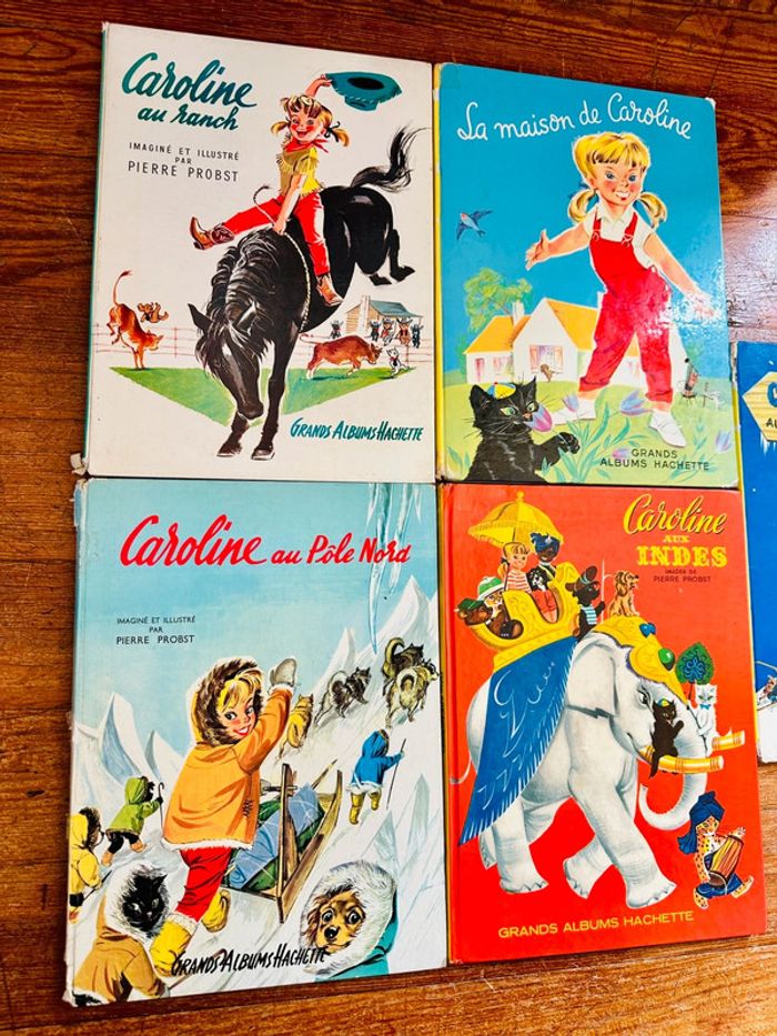 Lot de 5 grands albums anciens Caroline livres bd Pierre Probst couleurs - photo numéro 2