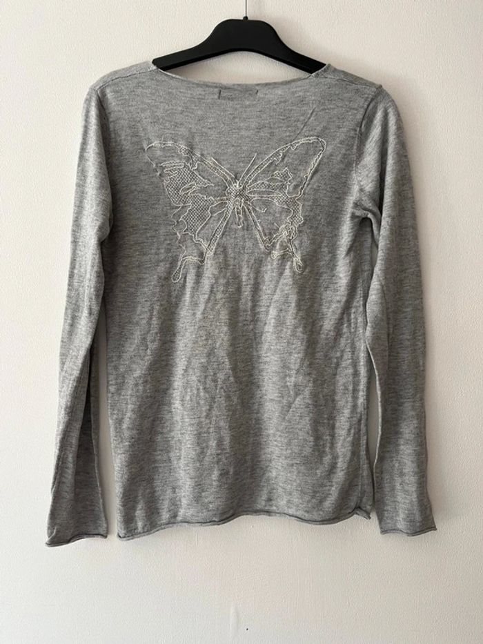 🩶 Magnifique Pull gris Why not Taille Unique 🩶 - photo numéro 3