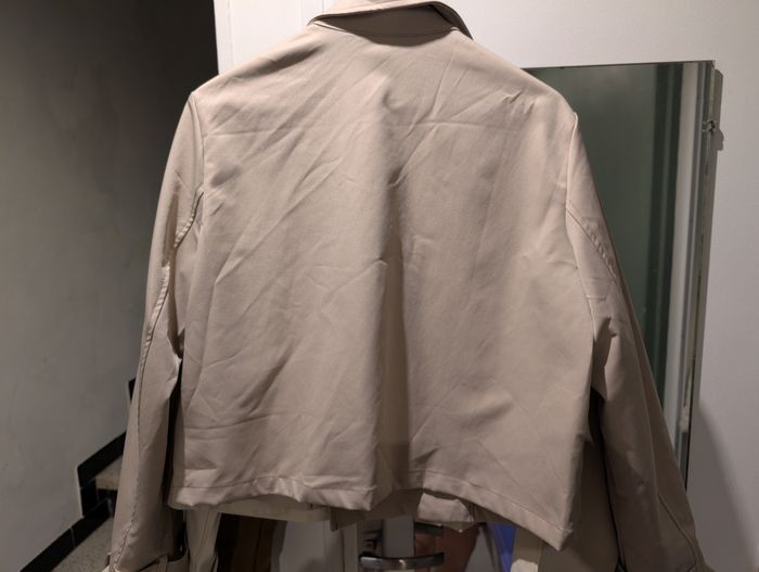 Trench court tendance beige taille M - photo numéro 4