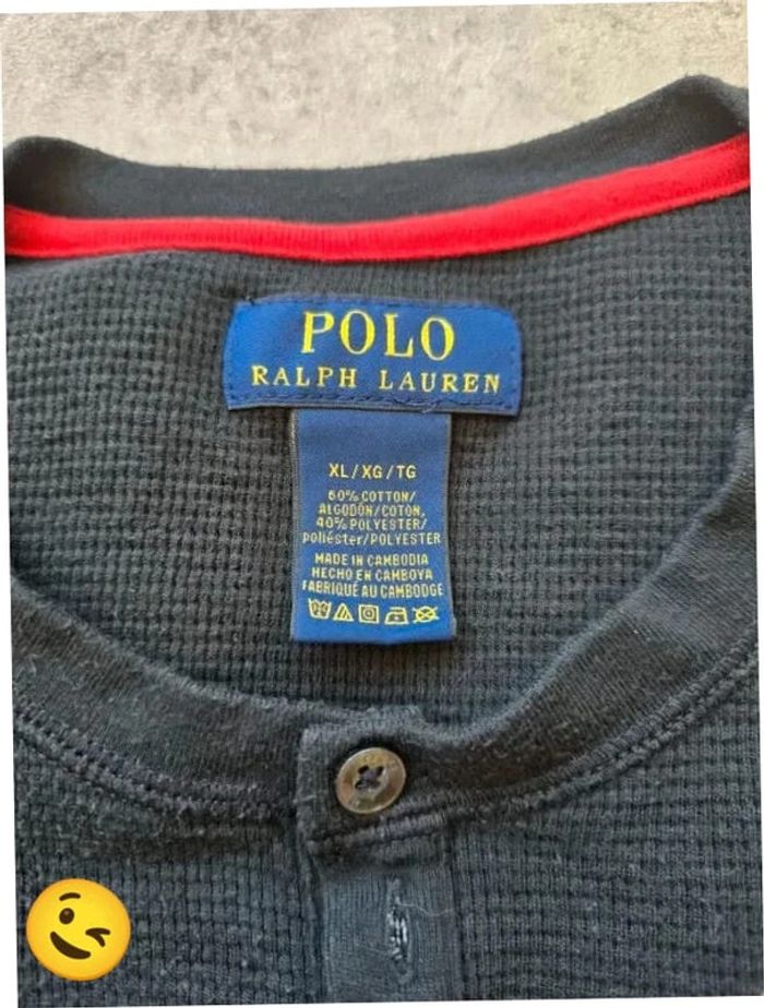 T-shirt Ralph Lauren XL coupe col rond noir Homme Men tee120 - photo numéro 3