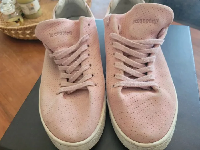 Basket peau de pêche rose poudré le coq sportif - photo numéro 2
