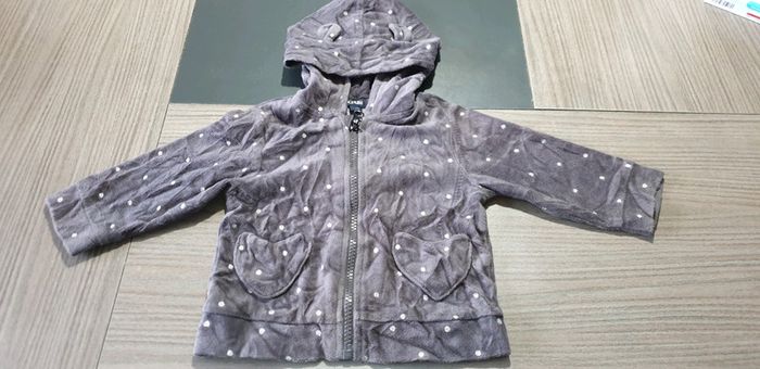 Gilet doux avec capuche ours 12mois