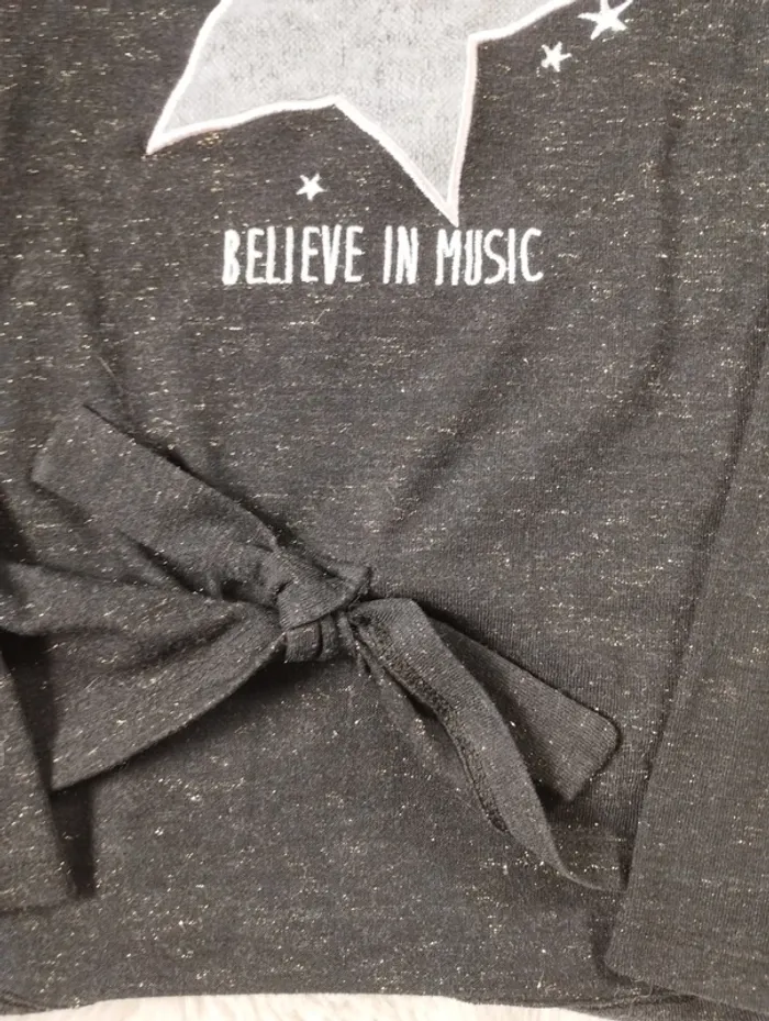 Tee shirt noir pailleté orchestra 10 ans - photo numéro 6