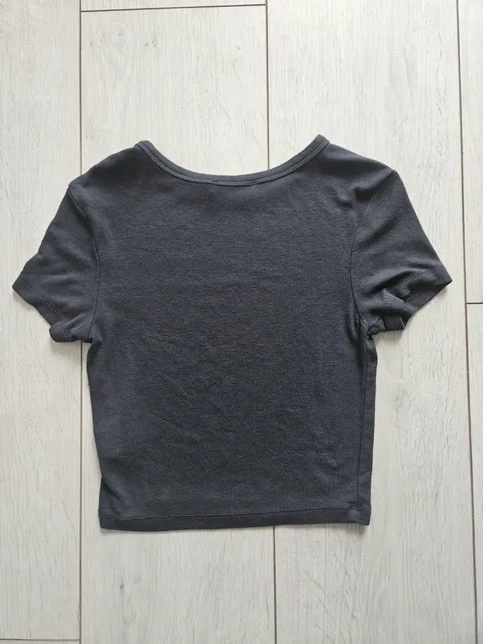 Top noir court fille femme S zara - photo numéro 3