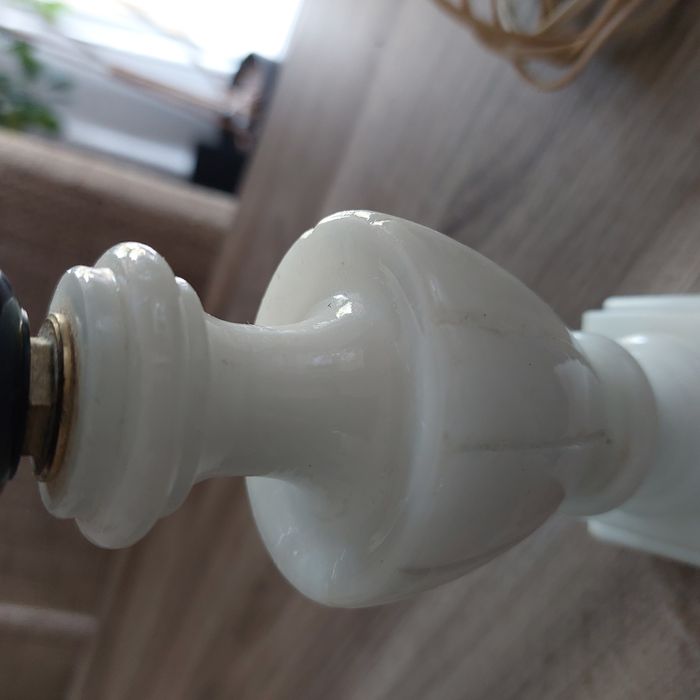 Pied lampe baroque onyx blanc - photo numéro 2