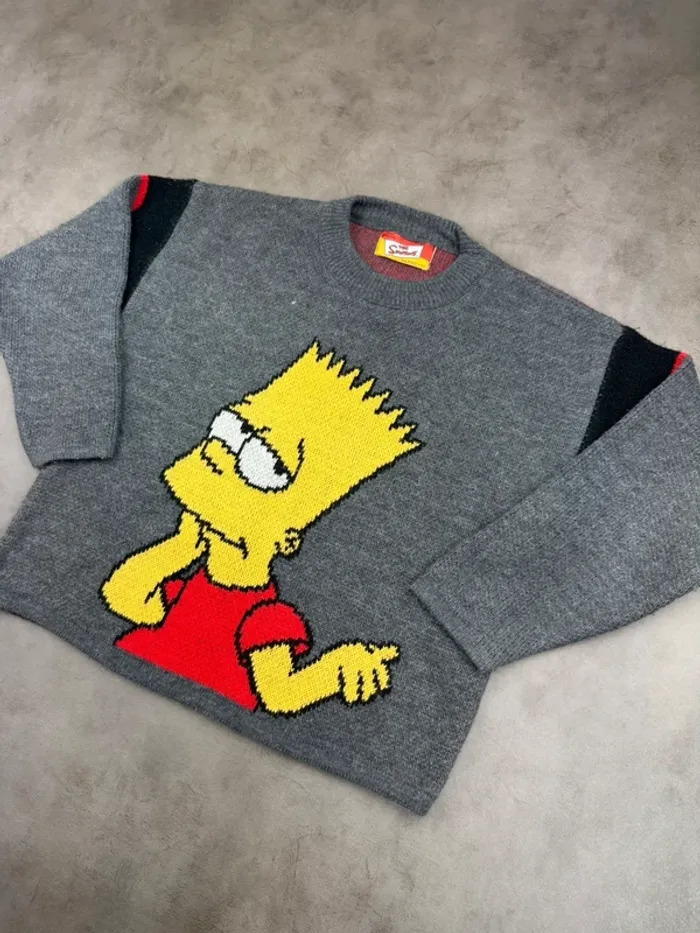 Pull Vintage Bart Simpson Y2k 90’s - photo numéro 2