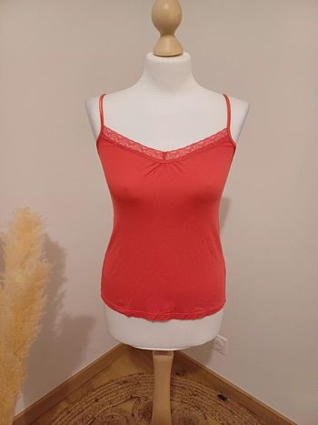 Débardeur rose avec dentelle Mim taille S 36