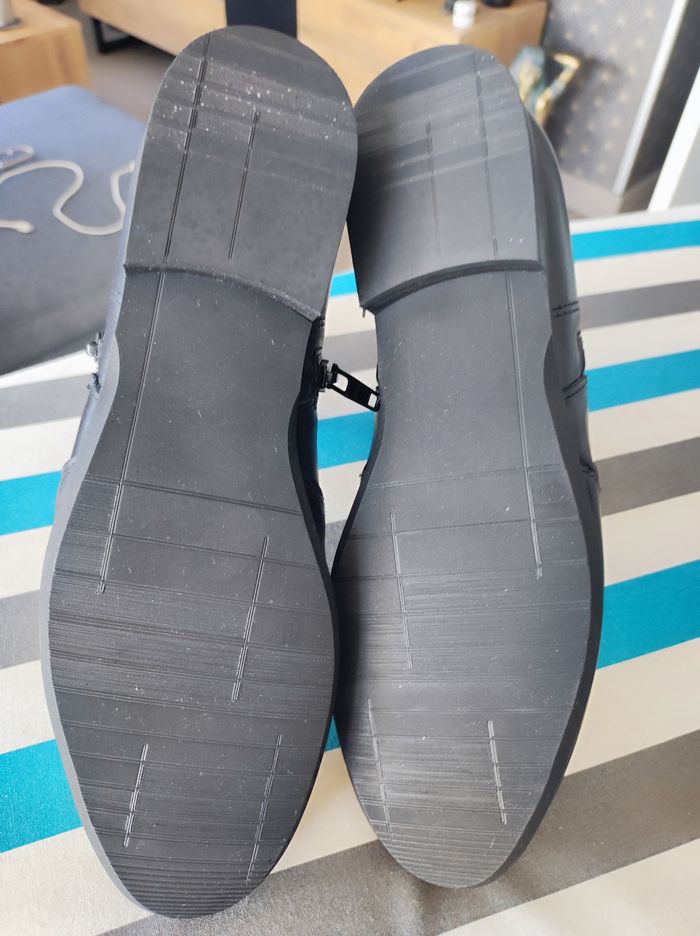 Bottines noires en cuir de Kleman  Neuf - photo numéro 6