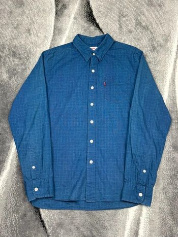 Chemise bleu levis oversize large à carreau