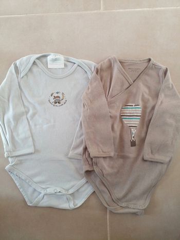 2 bodies manches longues 12 mois