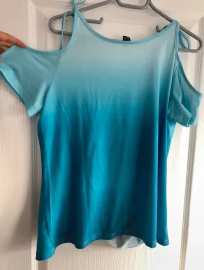 Tee-shirt dégradé bleu - photo numéro 7