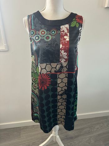 Robe bariolée multicolore satinée Y2K Xanaka T38 M