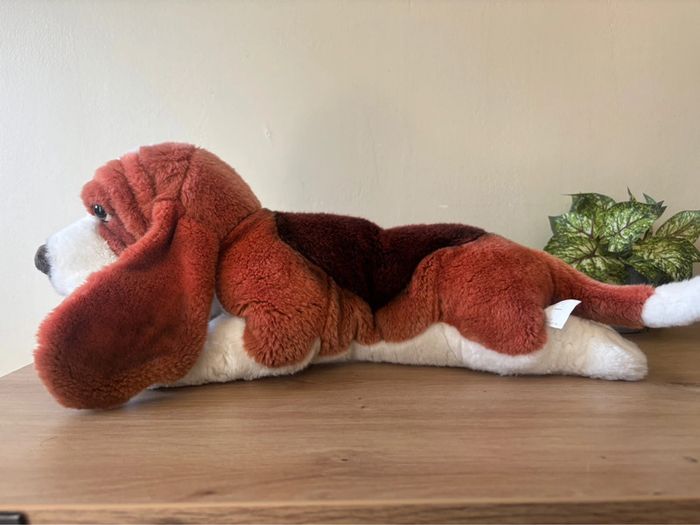 Peluche chien basset marron blanc playkids - photo numéro 3