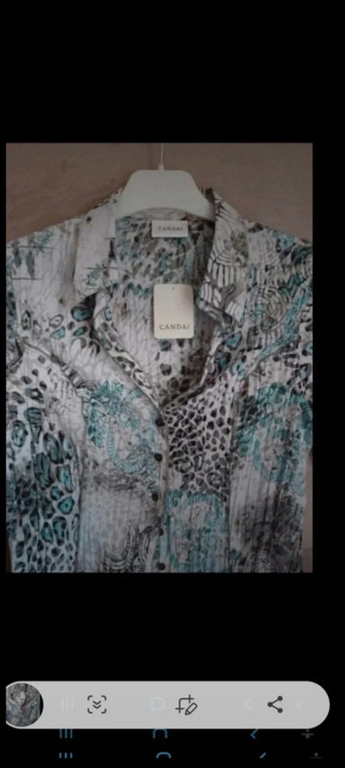 Superbe blouse taille 40 neuve canda Acheté trop petit - photo numéro 4