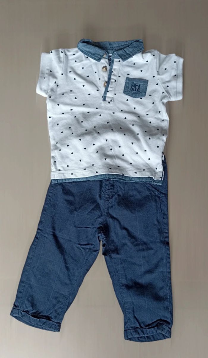 Ensemble 12 mois garçon Kiabi mini dude