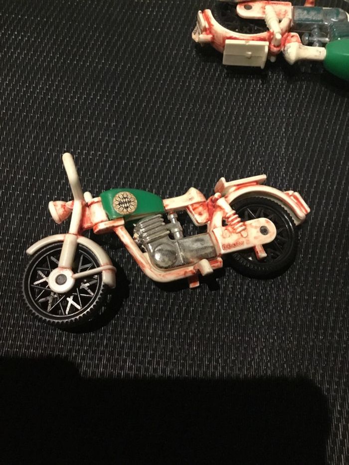 Playmobil lot 3 motos police vintage en l’état coloriées pour pièces - photo numéro 6