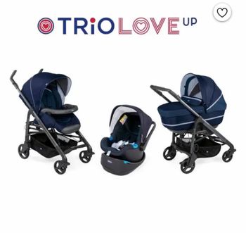 Poussette chicco trio love bleue marine