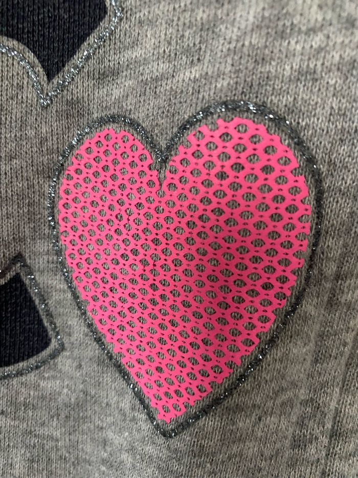 Gilet à capuche gris 🩷 paillettes 130 cm United Colors of Benetton - photo numéro 3