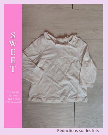 ✨ T-shirt Col Volanté – Tape à l'œil ✨