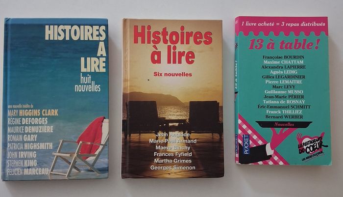 Lot de 3 livres de nouvelles - photo numéro 1