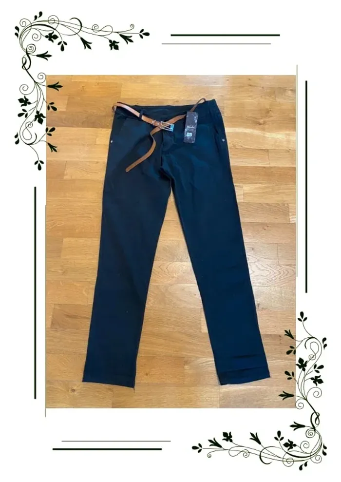 Pantalon noir classique et élégant taille L - photo numéro 2