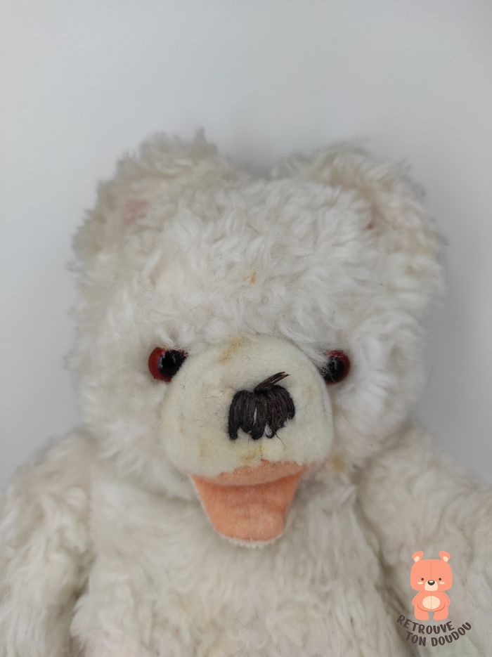 Ours en Peluche Blanc articulé Hermann Vintage 60' - photo numéro 6