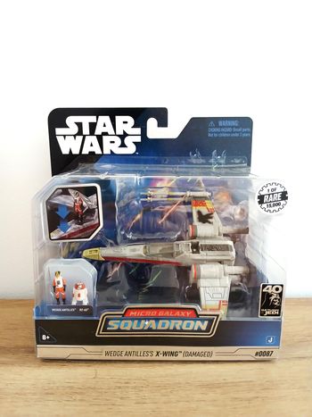 Jazwares Star Wars Micro Galaxy Squadron Wedge Antilles X Wing Damaged NEUF