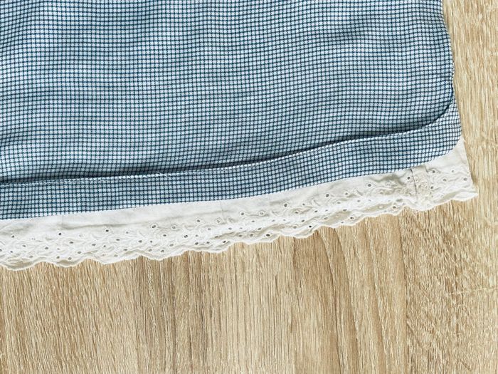 Robe à carreaux bleus avec dentelle – Zara Kids fille 8 ans - photo numéro 3