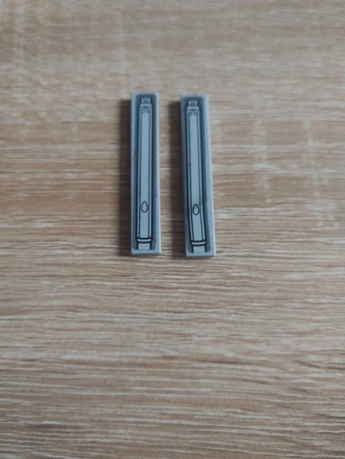 Lego star wars lot 2 tuiles 1x6 réf 6636pb121 - photo numéro 2