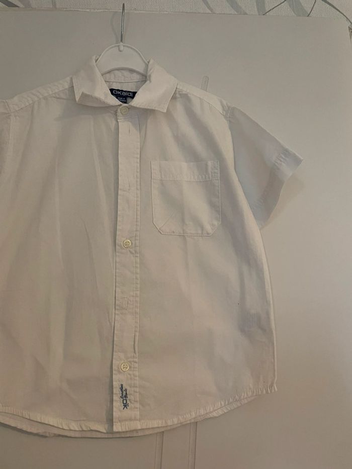 Chemise okaidi blanche 4 ans - photo numéro 2