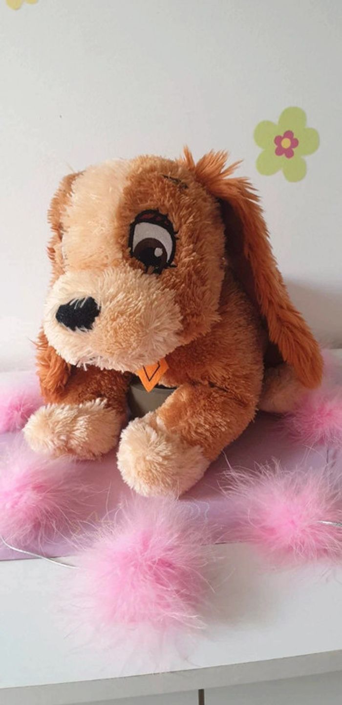 Superbe peluche doudou la belle et le clochard Disneyland Paris collection - photo numéro 2