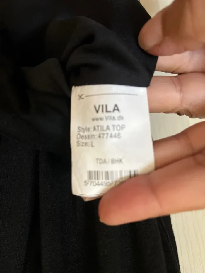 Super top, Vila taille L / Noir + sequin / très bon état - photo numéro 7