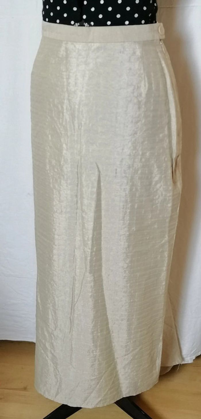 Jupe longue beige effet satin taille 40 Sonja Marohn - photo numéro 10
