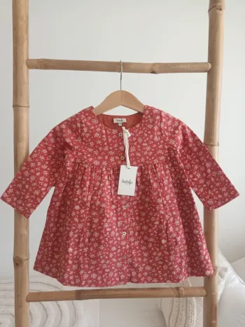 Robe Terracotta Natalys Paris 12 mois 74 cm neuve avec étiquette 🏷