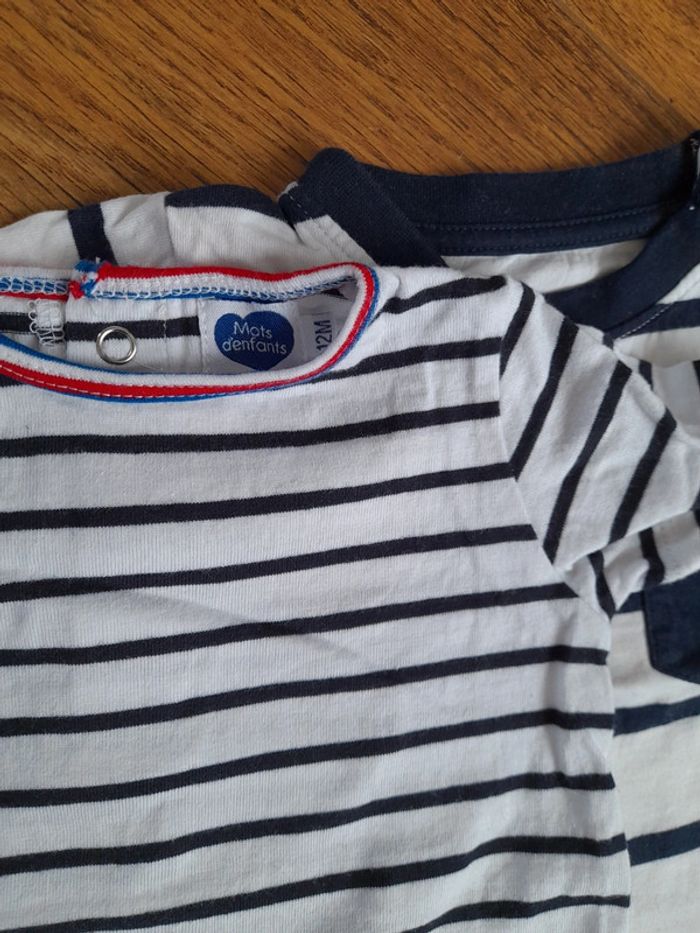 Lot 3 tee shirts marin 12 mois Neufs - photo numéro 6