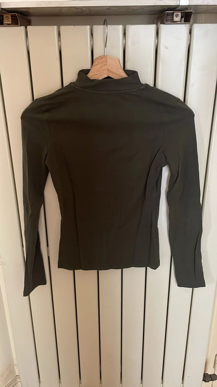 Top Pull&Bear Manches longues avec Choker Khaki - photo numéro 3